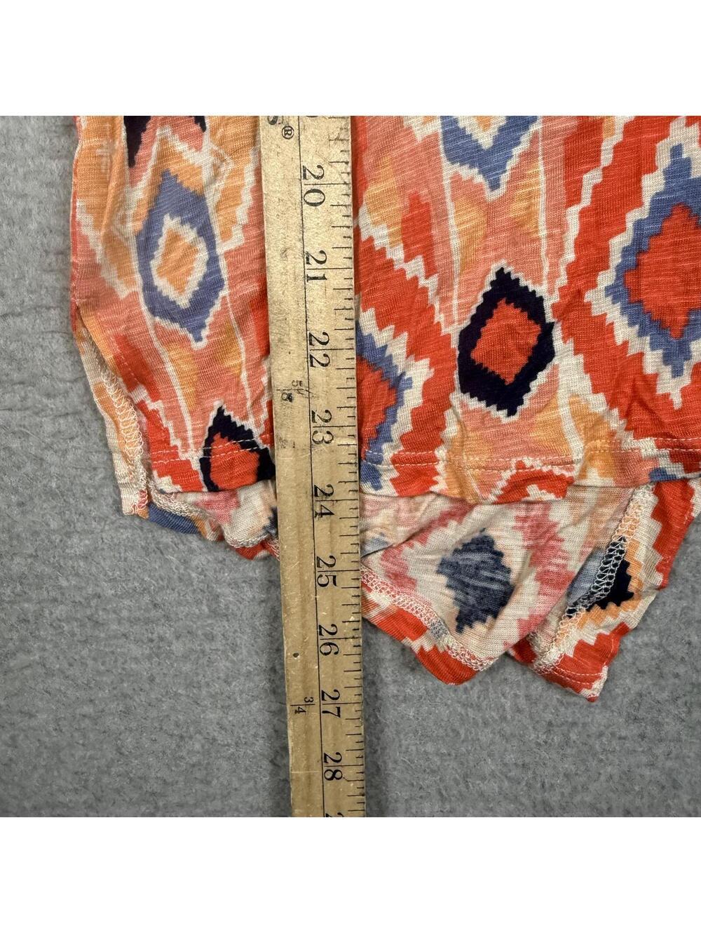 Lucky Brand Blouse Women's Medium M Multicolor Geometric Aztec Long Sleeves Top - Picture 5 of 7